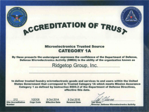 Trusted Ic Supplier Accreditation Programs